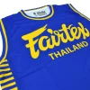fairtex-mtt42-tank-top-blue-yellow-3 Fairtex MT42 Tank Top logo detail close up print and fabric texture