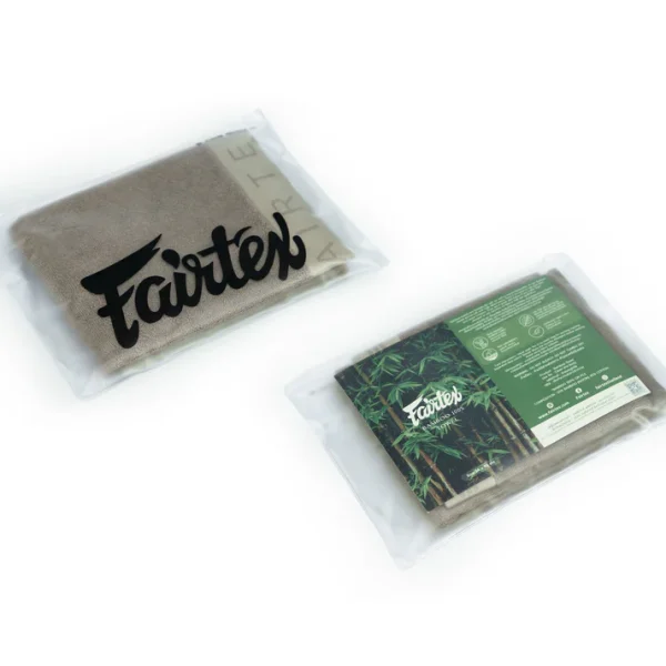 Fairtex Bamboo Hand Towel Brown packaging view sustainable bamboo towel
