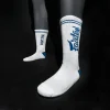 Fairtex Sports Socks White Navy front view athletic training socks