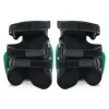 Fairtex TP5 Thigh Pad Black Green back view strap system