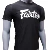 Fairtex TST181 Dry Fit T Shirt Black model wearing training apparel