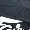 Fairtex TST181 Black Dry Fit T Shirt close up fabric detail high quality stitching