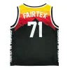 Fairtex JS26 Basketball Jersey Black Orange back view breathable mesh jersey