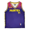 Fairtex JS26 Basketball Jersey Purple Yellow front view lightweight training jersey