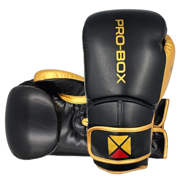Pro-Box Speed Boxing Gloves in Black/Gold - product image