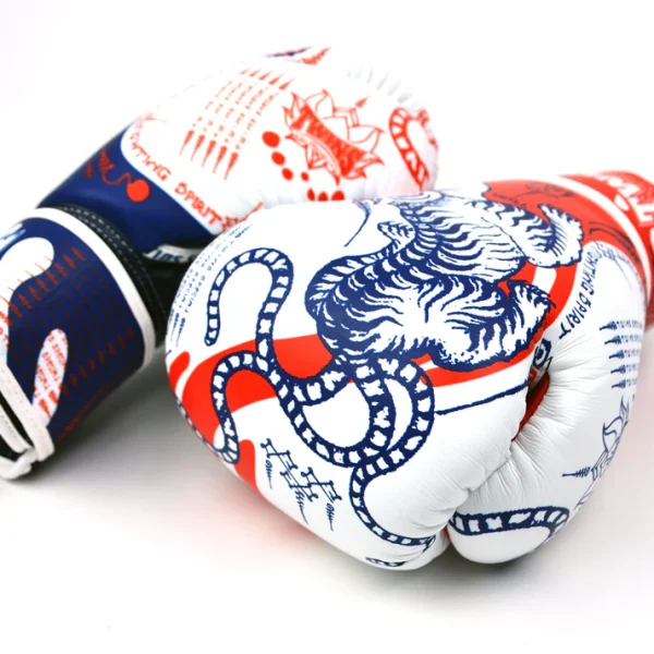 Twins Special FBGVL4-67 Yant Boxing Gloves stitching detail close up
