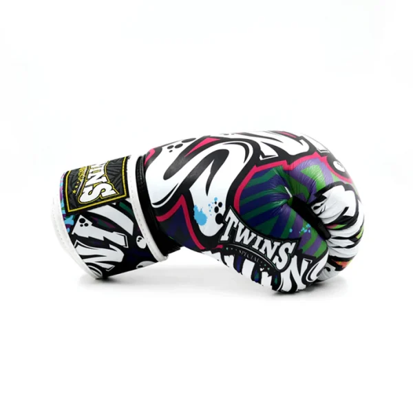 Twins Special FBGVL4-68 Graffiti Boxing Gloves side view professional training gloves
