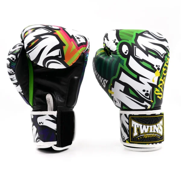 Twins Special FBGVL4-68 Graffiti Boxing Gloves back view wrist strap