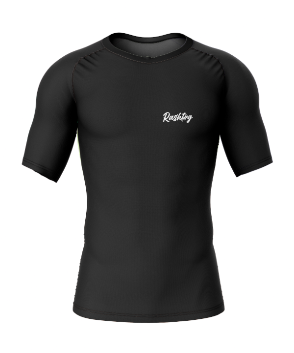 Rashtag I Eaty I Trainy I Sleepy Rash Guard front view with small Rashtag chest logo