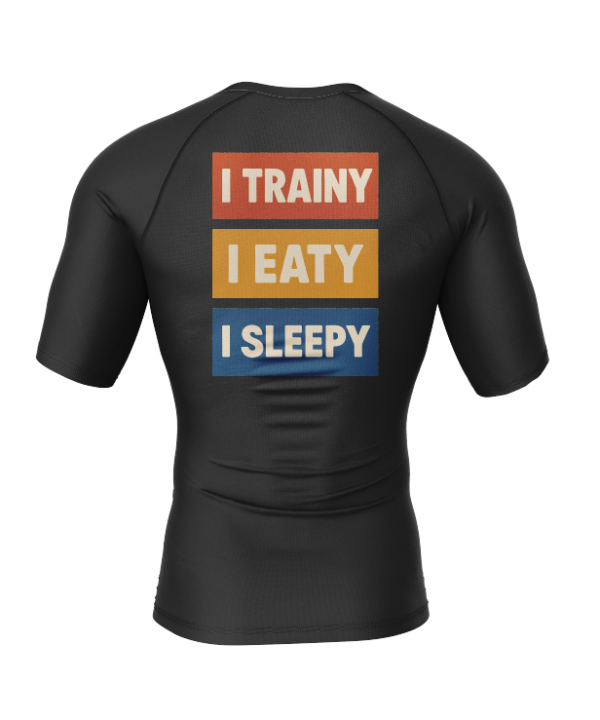 Rashtag I Eaty I Trainy I Sleepy Rash Guard back view with full graphic back print