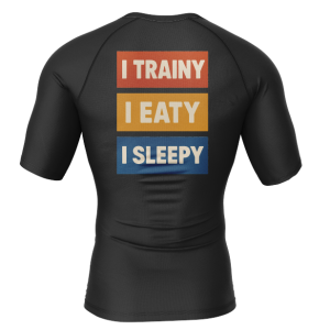 Rashtag I Eaty I Trainy I Sleepy Rash Guard back view with full graphic back print