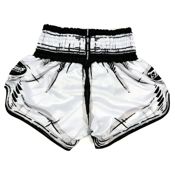 Twins Special Comic Muay Thai Shorts back view Muay Thai shorts