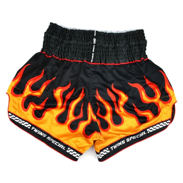 Twins Special Flame Muay Thai Shorts back view for Muay Thai and kickboxing