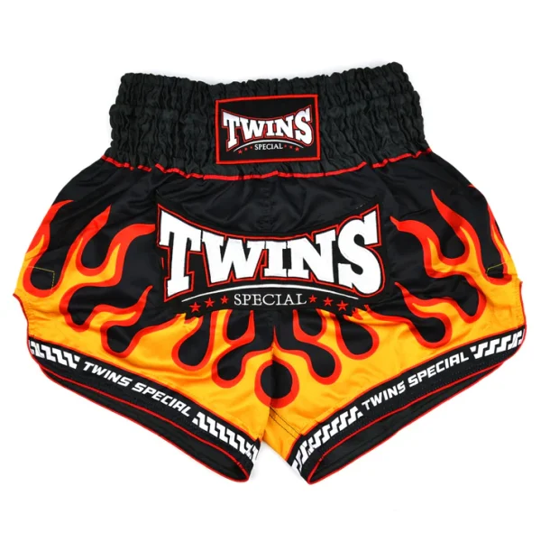 Twins Special Flame Muay Thai Shorts front view for Muay Thai and kickboxing