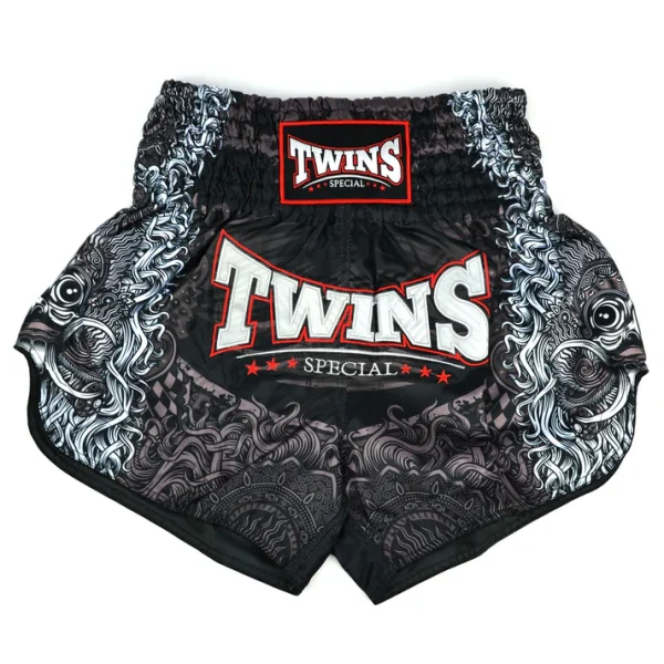 Twins Special Rangda Muay Thai Shorts front view traditional Thai boxing shorts