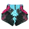 Twins Special Candy Muay Thai Shorts blue and pink back view Thai shorts