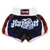 Twins Special Laithai Muay Thai Shorts black front view Thai shorts