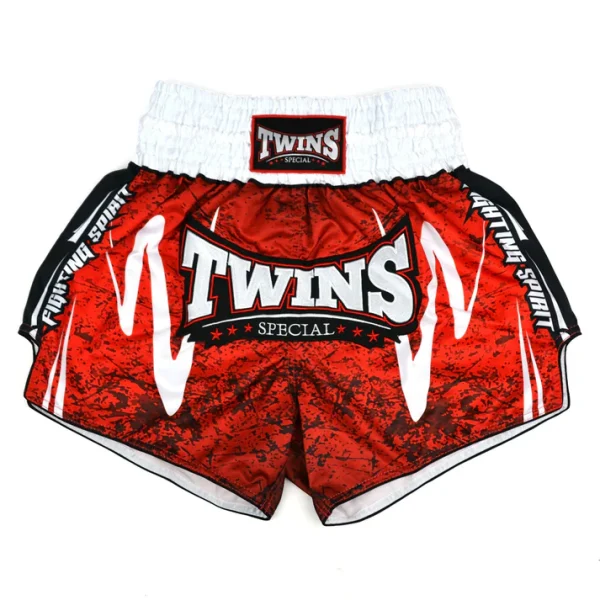 Twins Special Rusty Muay Thai Shorts red front view Thai boxing shorts