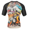 Rashtag Graffiti Rash Guard back view with reverse graffiti design