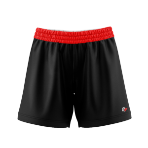 Rashtag Baseline 2-Tone Fight Shorts in black and red designed for MMA, no-gi BJJ, wrestling, and grappling, built for high-performance combat sports training