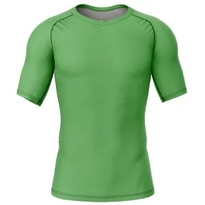 Rashtag Baseline Rash Guard front view in green