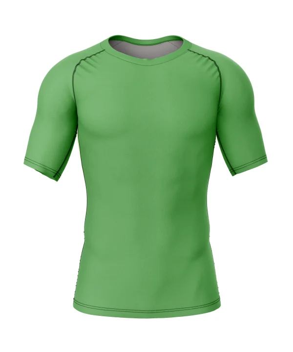 Rashtag Baseline Rash Guard front view in green