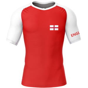 Rashtag England St George Flag Rashguard front view with England flag design