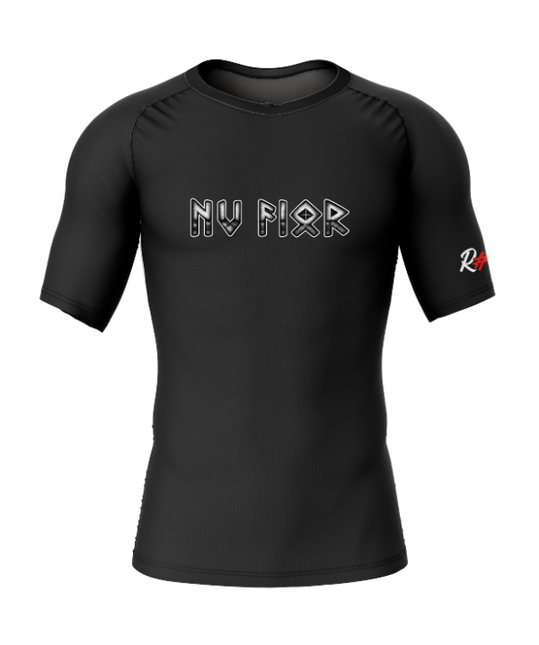 Rashtag Viking No Fear Rash Guard front view with No Fear text