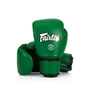 Fairtex BGV16 Boxing Gloves in Green – front view Fairtex BGV16 Boxing Gloves in Green – front view