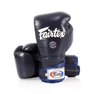 Fairtex BGV6 Stylish Angular Sparring Boxing Gloves in Blue – front view