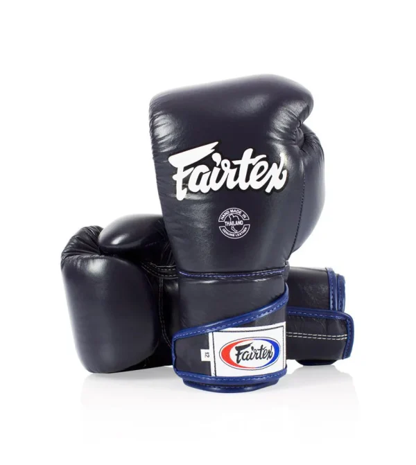 Fairtex BGV6 Stylish Angular Sparring Boxing Gloves in Blue – front view