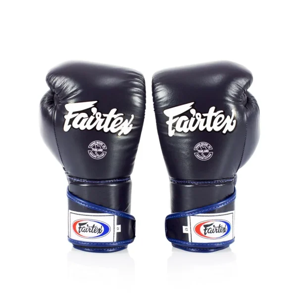 Fairtex BGV6 Stylish Angular Sparring Boxing Gloves in Blue – back view