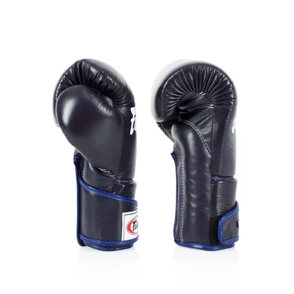 Fairtex BGV6 Stylish Angular Sparring Boxing Gloves in Blue – side view