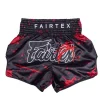 Fairtex BS-Halloween Demon's Bite Muay Thai Shorts in Black – front view Fairtex BS-Halloween Demon's Bite Muay Thai Shorts in Black/Red – front view