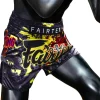 Fairtex BS-Halloween Rotting Fist Muay Thai Shorts in Black – view 2 Fairtex BS-Halloween Rotting Fist Muay Thai Shorts in Black/Red/Yellow – view 2