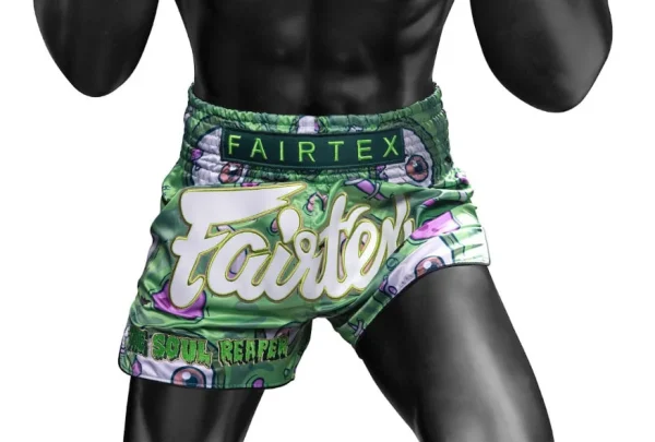 Fairtex BS-Halloween Soul Reaper Muay Thai Shorts in Green – view 3