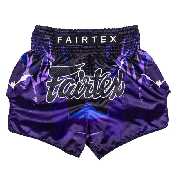Fairtex BS-Halloween Twilight Muay Thai Shorts in Black – view 6 Fairtex BS-Halloween Twilight Muay Thai Shorts in Purple – view 6