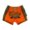 Fairtex BS1705 Muay Thai Shorts in Black – front view Fairtex BS1705 Muay Thai Shorts in Orange – front view