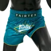 Fairtex BS1907 Focus Muay Thai Shorts in Black – front view Fairtex BS1907 Focus Muay Thai Shorts in Teal – front view