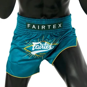 Fairtex BS1907 Focus Muay Thai Shorts in Teal – front view