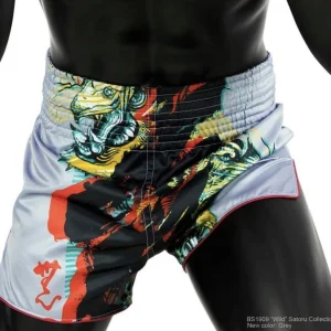 Fairtex BS1909 Muay Thai Shorts in Grey – front view