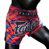 Fairtex Tiger Print Muay Thai Shorts in Red/Blue – view 4