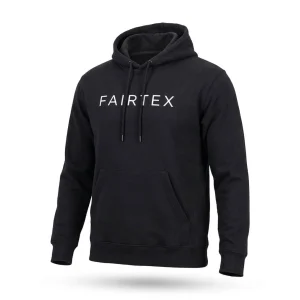 Fairtex FHS31 French Terry Pullover Hoodie in Black – front view