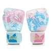 Fairtex Fiore Limited Edition Boxing Gloves in Light Blue/Pink – front view