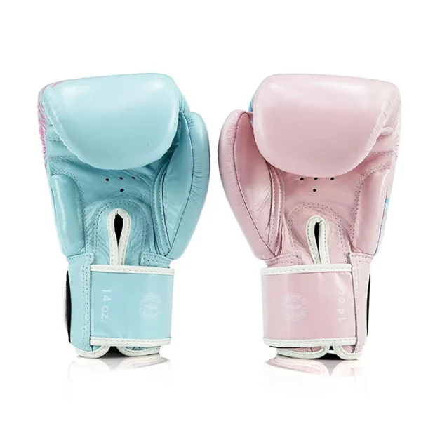 Fairtex Fiore Limited Edition Boxing Gloves in Light Blue/Pink – view 2