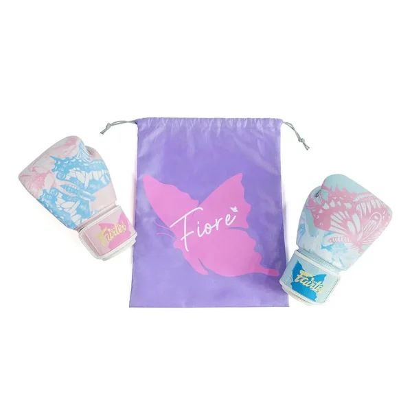 Fairtex Fiore Limited Edition Boxing Gloves in Light Blue/Pink – view 6