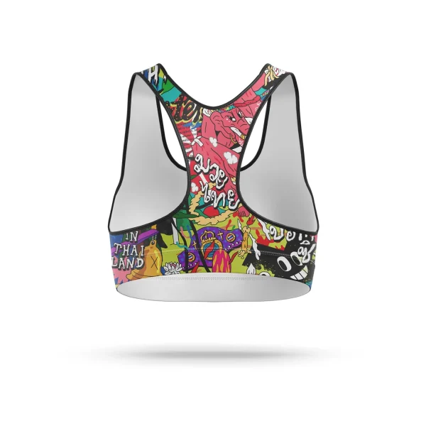 Fairtex SB9 Urface Full Print Sports Bra in Multi-coloured – view 2