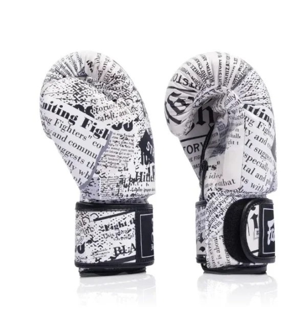Fairtex Fight Story Boxing Gloves in White/Black – view 4