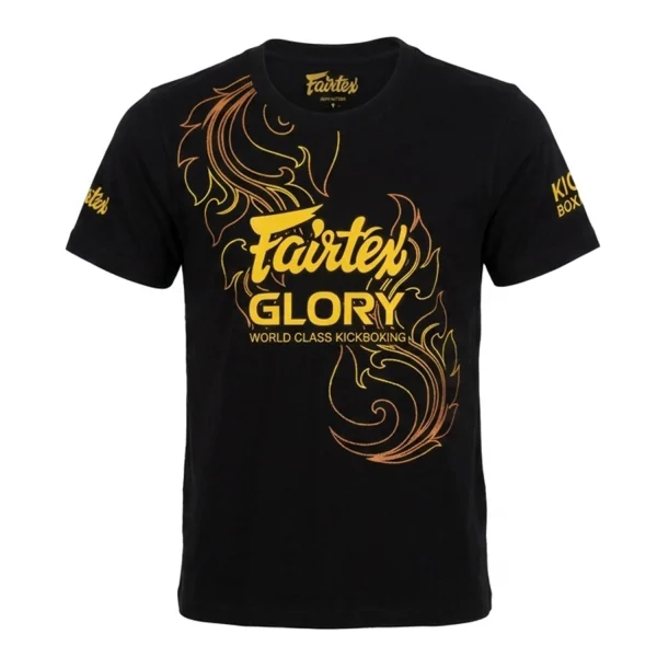 Fairtex x Glory 03 T-Shirt in Black/Gold – front view