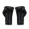 Fairtex x Glory BGLG1 Lace-Up Boxing Gloves in Black – back view